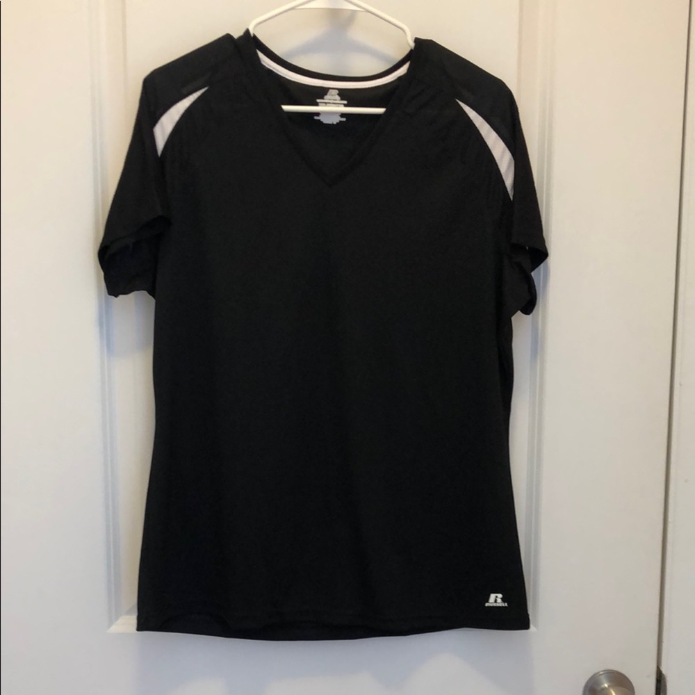 Russell Athletic Women's Black V-Neck Top